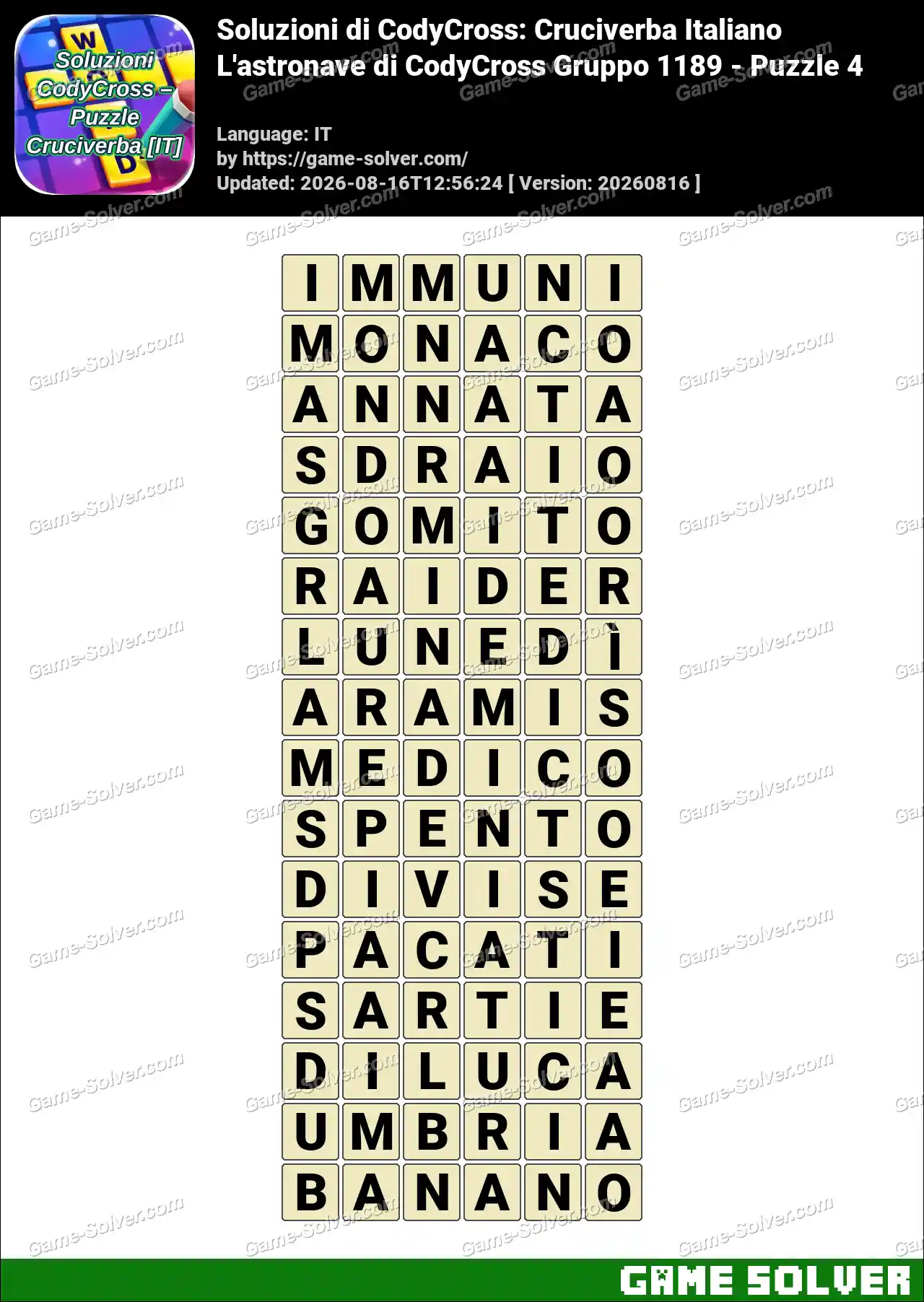 Soluzioni di CodyCross: Cruciverba Italiano L’astronave di CodyCross Gruppo 1189 – Puzzle 4